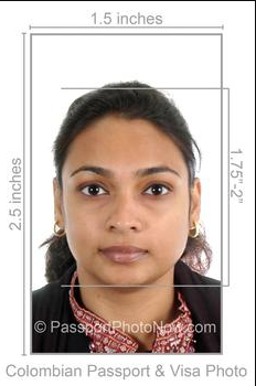 Colombia Passport & Visa Photo requirement