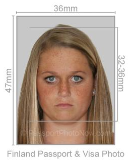 Finland Passport & Visa Photo requirement