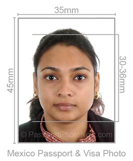 Mexico Passport & Visa Photo requirement