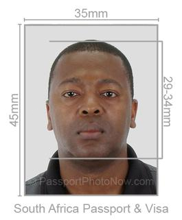 South Africa Passport & Visa Photo requirement