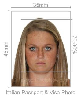 Italian Passport & Visa Photo requirement