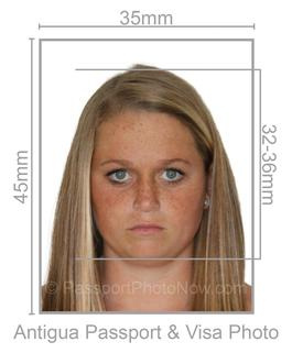 Antigua Passport & Visa Photo requirement