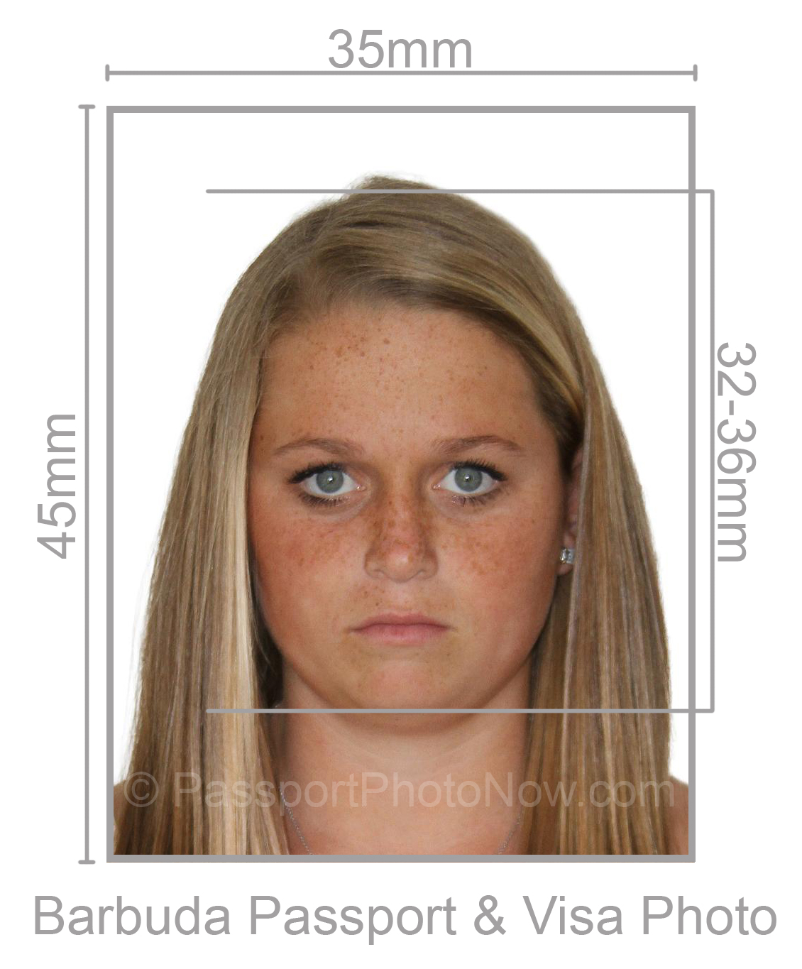 Barbuda Passport & Visa Photo requirement